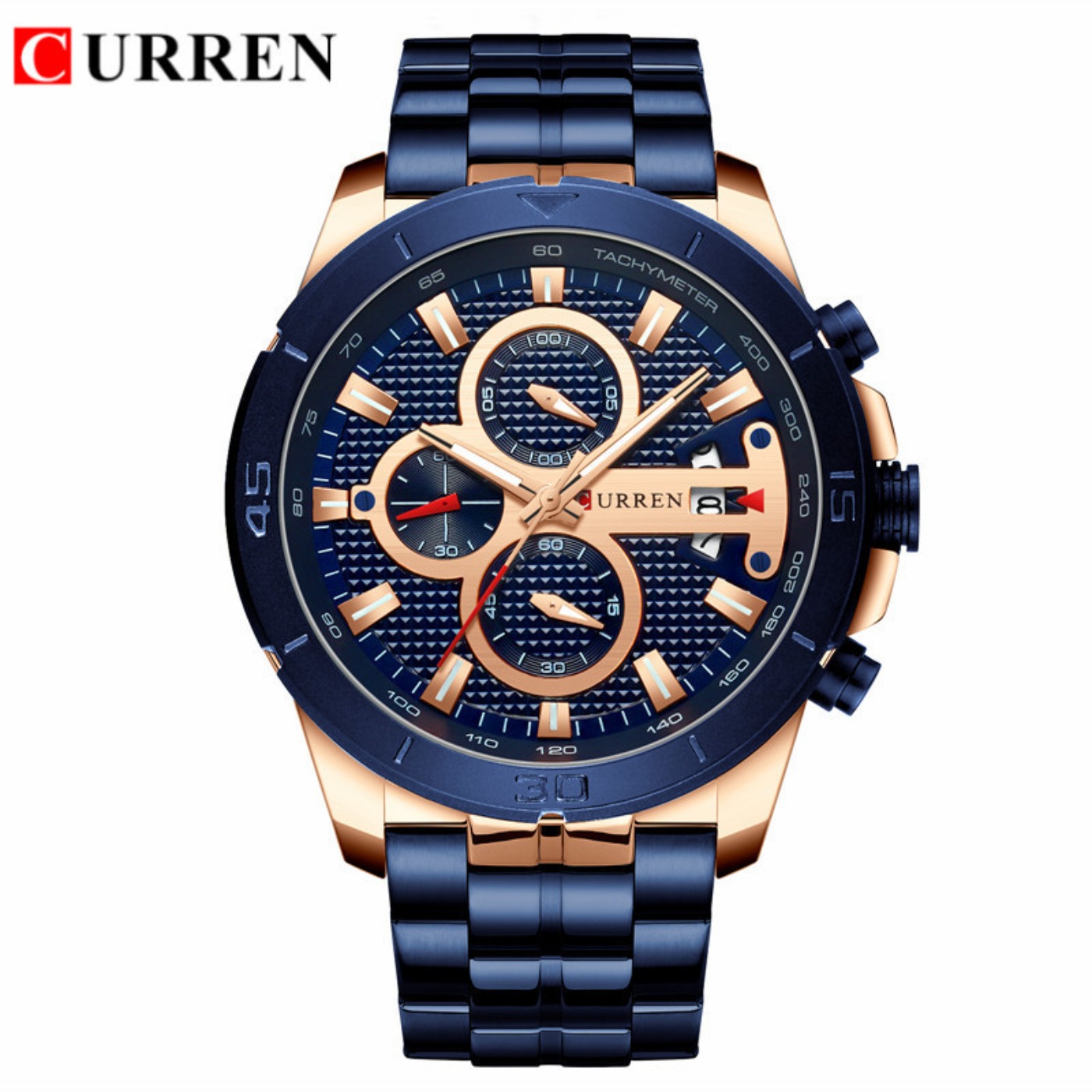Luxury Watch Brands - Orologio CURREN da uomo impermeabile cronografo