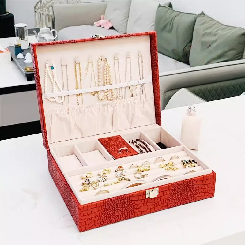 Luxury Watch E Jewellery - Portagioie Portatile in Pelle di Lusso,