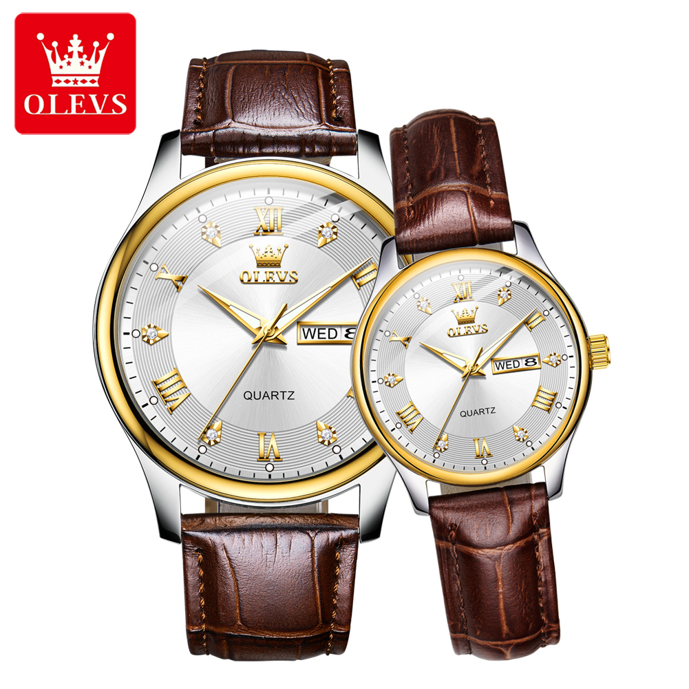 Luxury Watch Gift For Her - OLEVS Orologio da coppia Orologio al