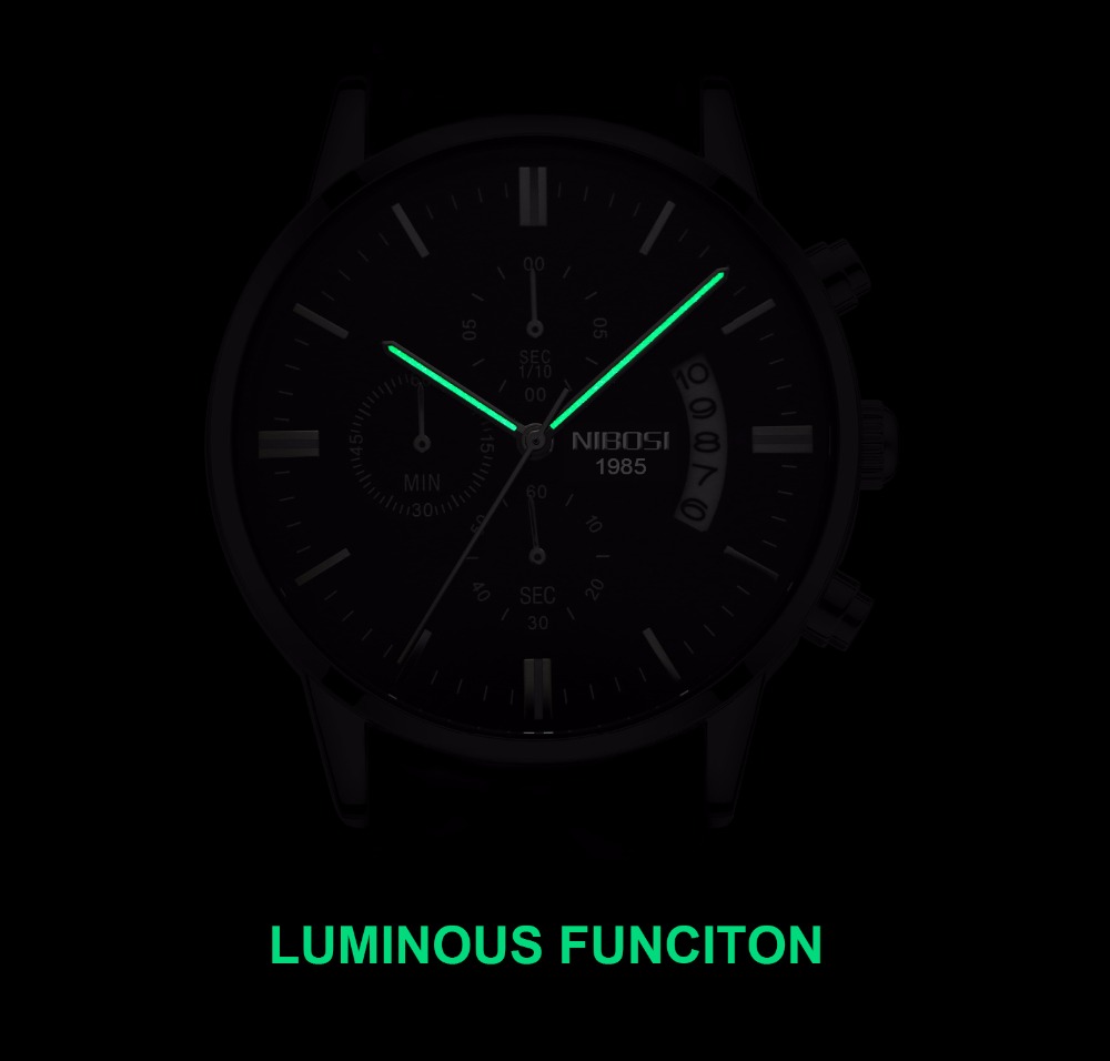 NIBOSI Orologio al quarzo nero - Luxury Watch Affordable recensione e prezzo