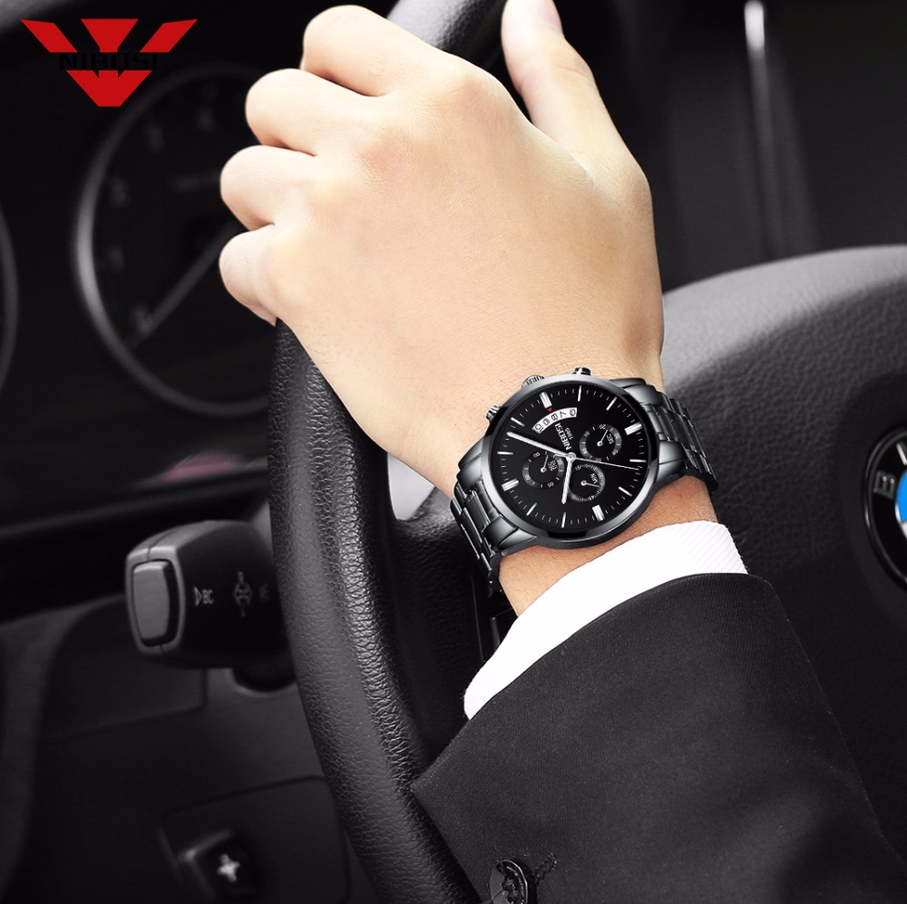 NIBOSI Orologio al quarzo nero - Luxury Watch Affordable recensione e prezzo