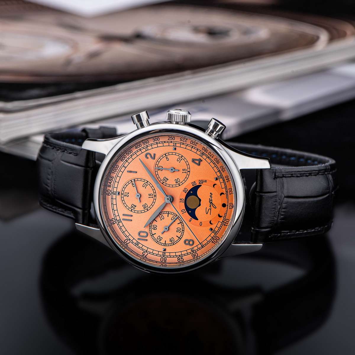 Sugess Orologio da uomo Cronog - Moonphase Complication Watch recensione e prezzo