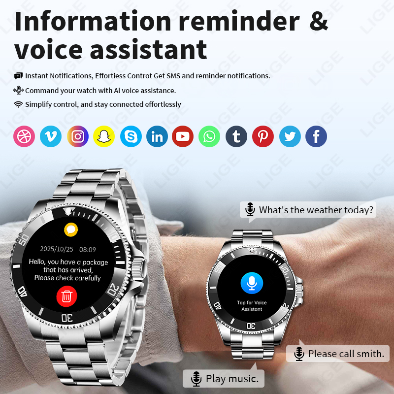 LIGE Business Smart Watch Uomo - Luxury Watch Hd recensione e prezzo
