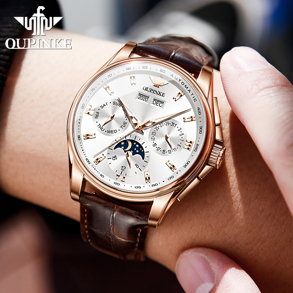 OUPINKE 3189 Orologio meccanic - Moonphase Complication Watch recensione e prezzo