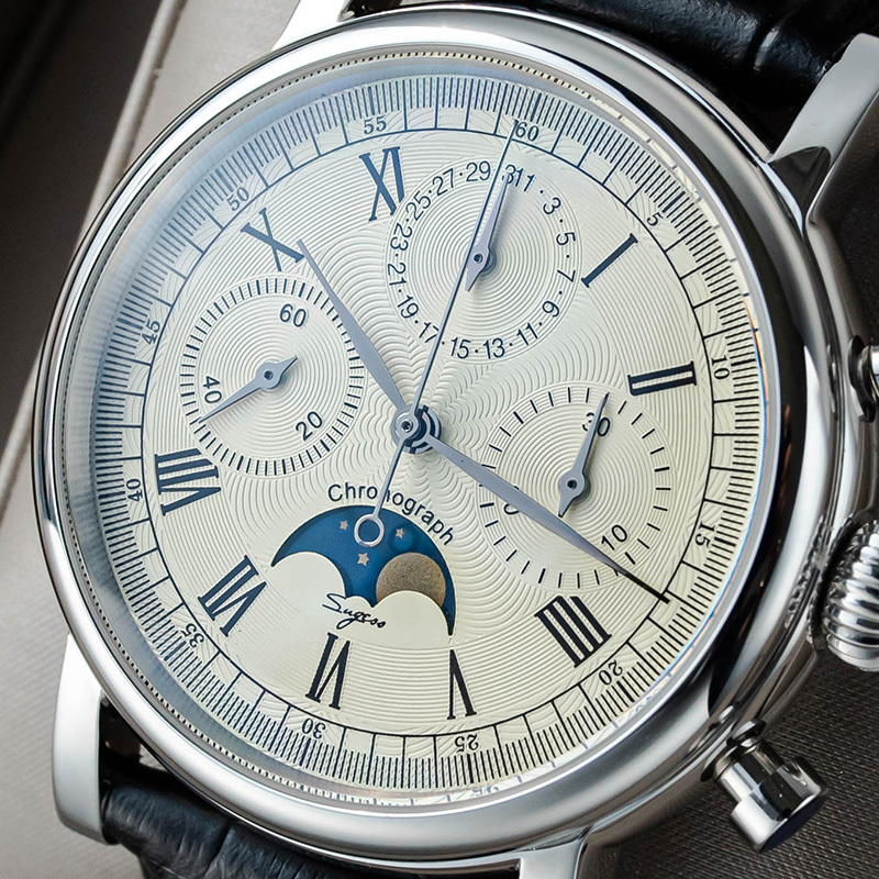 Sugess Orologio da uomo ST1908 - Moonphase Complication Watch recensione e prezzo