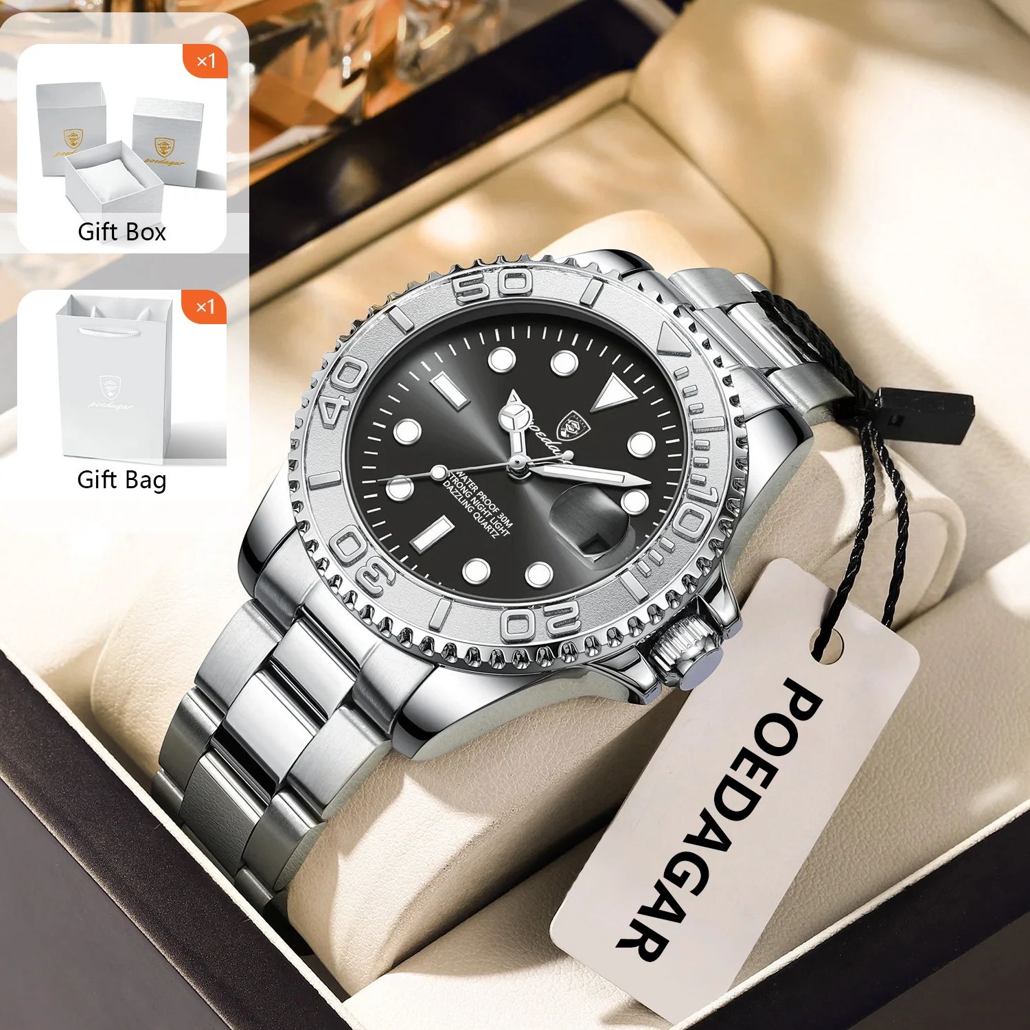 POEDAGAR Orologio sportivo da  - Luxury Watch Business recensione e prezzo