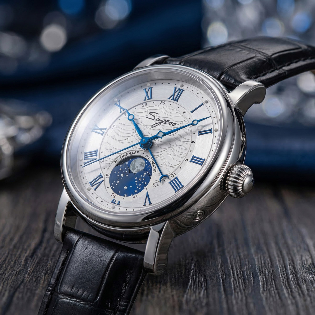 Sugess Orologi da uomo Orologi - Moonphase Complication Watch recensione e prezzo