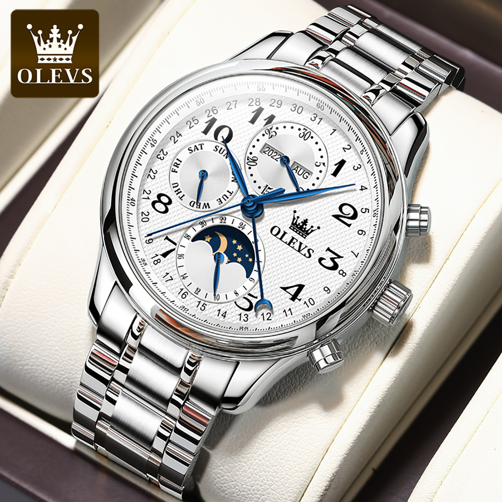 OLEVS 6667 Orologio Meccanico  - Moonphase Complication Watch recensione e prezzo
