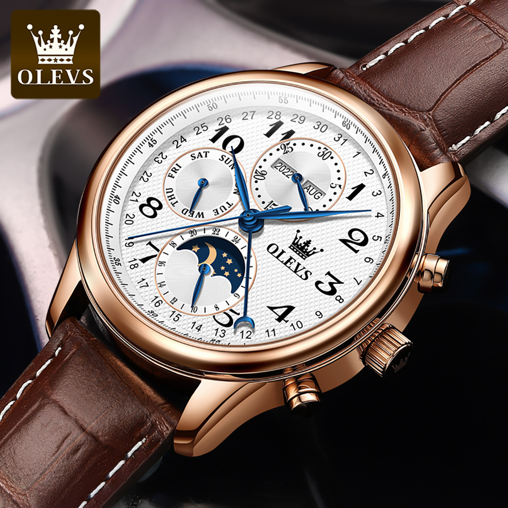 OLEVS 6667 Orologio Meccanico  - Moonphase Complication Watch recensione e prezzo
