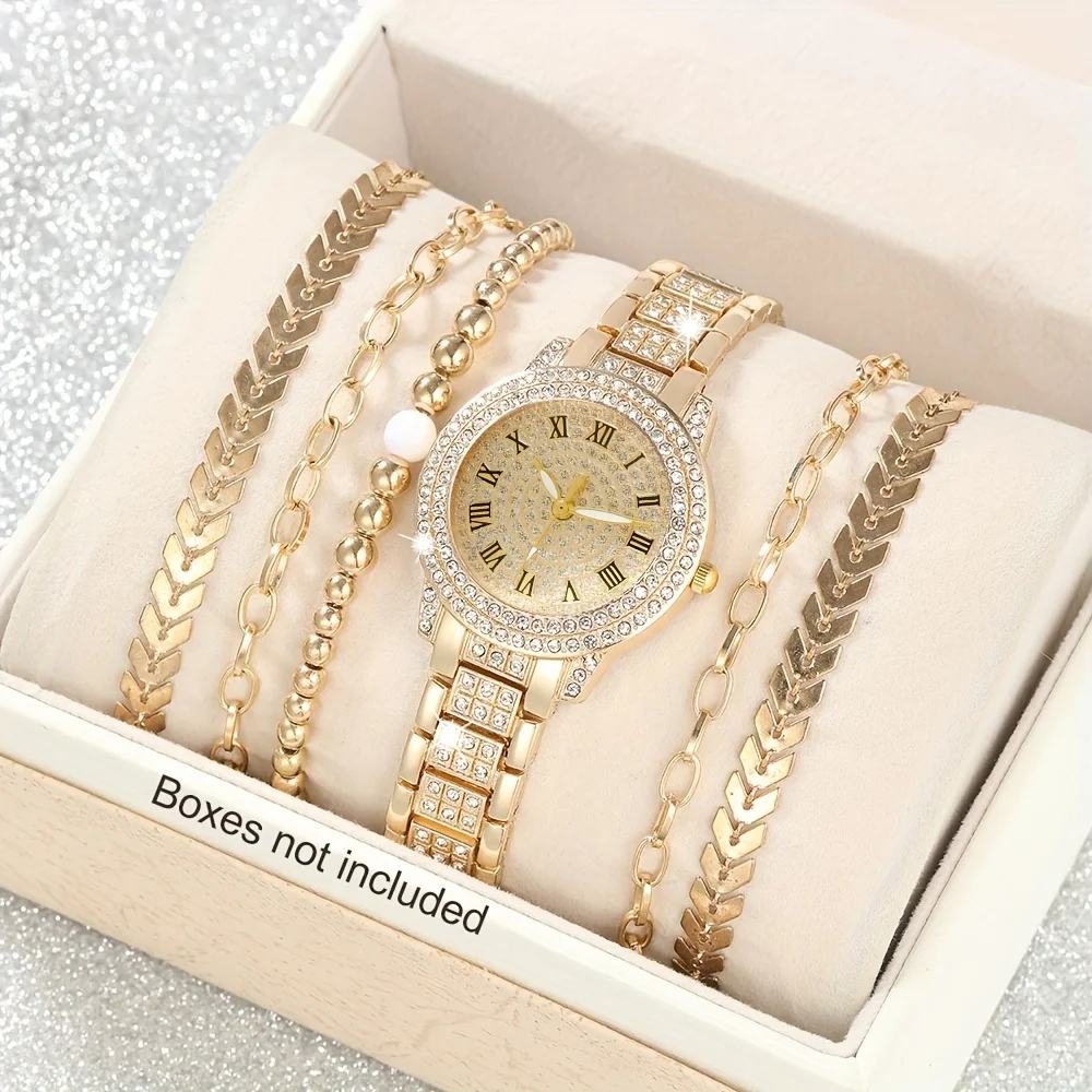 6 pezzi/set orologio al quarzo - Luxury Watch Gift For Her recensione e prezzo