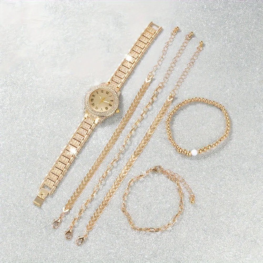 6 pezzi/set orologio al quarzo - Luxury Watch Gift For Her recensione e prezzo
