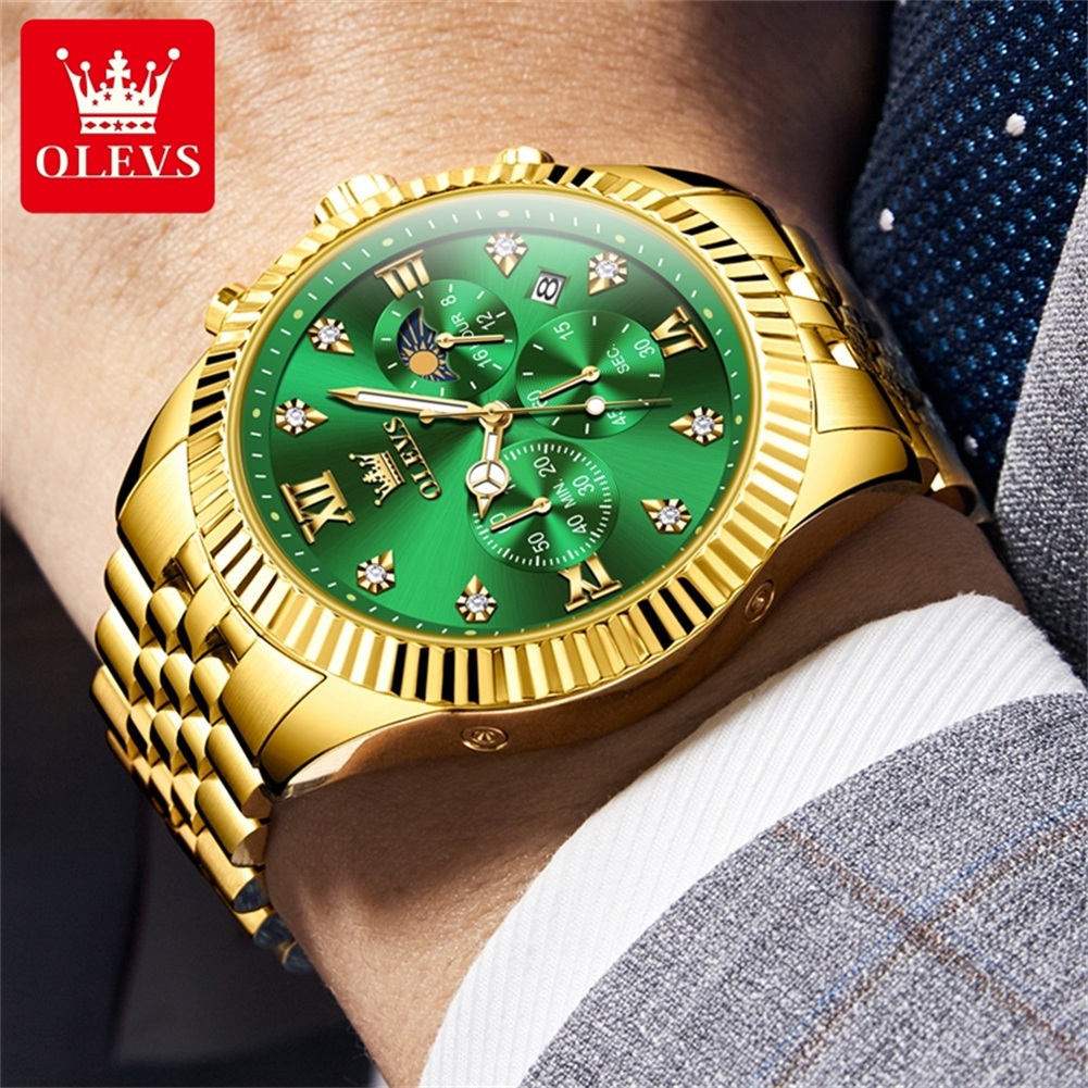 OLEVS 2932 Orologio da uomo Al - Moonphase Complication Watch recensione e prezzo